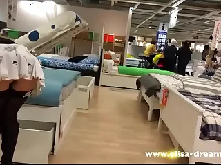 Upskirt together with effulgent no panties in a renowned sell down the river 3