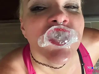Blowing Cum Bubbles Before Swallow &sol; featuring Spunky Savage