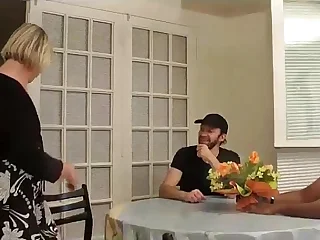 Angelina mature fucks two magnificent cocks be expeditious for say no to first DP