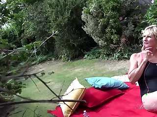 AuntJudys - Honcho Mature MILF Ms&period; Molly gets horny in the Sun